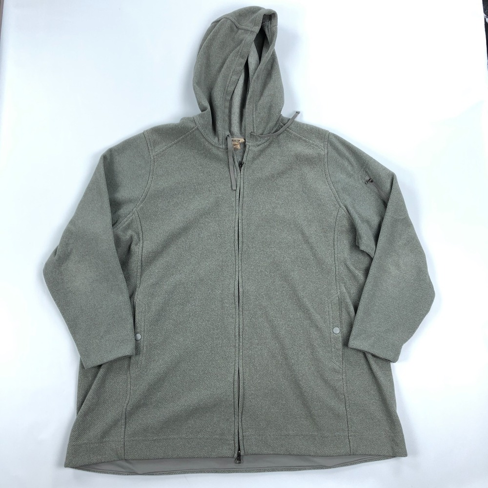 Duluth Trading Company Sweatshirt Womens 2X Plus Gray Hoodie Tunic Length